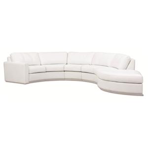 cosmopolitan leather sectional elite sofa curved shown contemporary 2bac